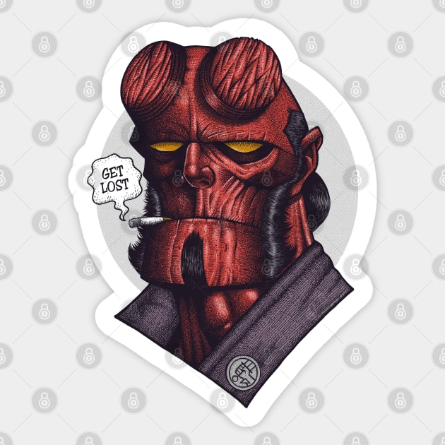 Hellboy Sticker by PeligroGraphics